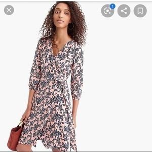 J. Crew Wrap Dress in 365 Crepe Blush Bouquet